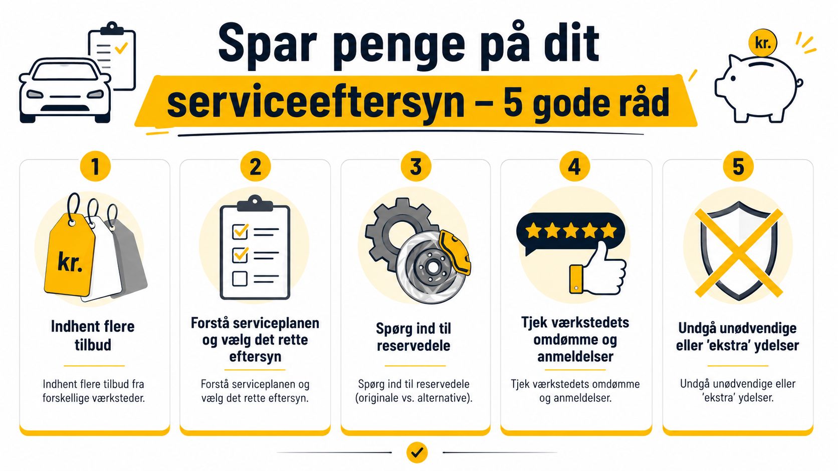Sådan får du den bedste pris på dit serviceeftersyn